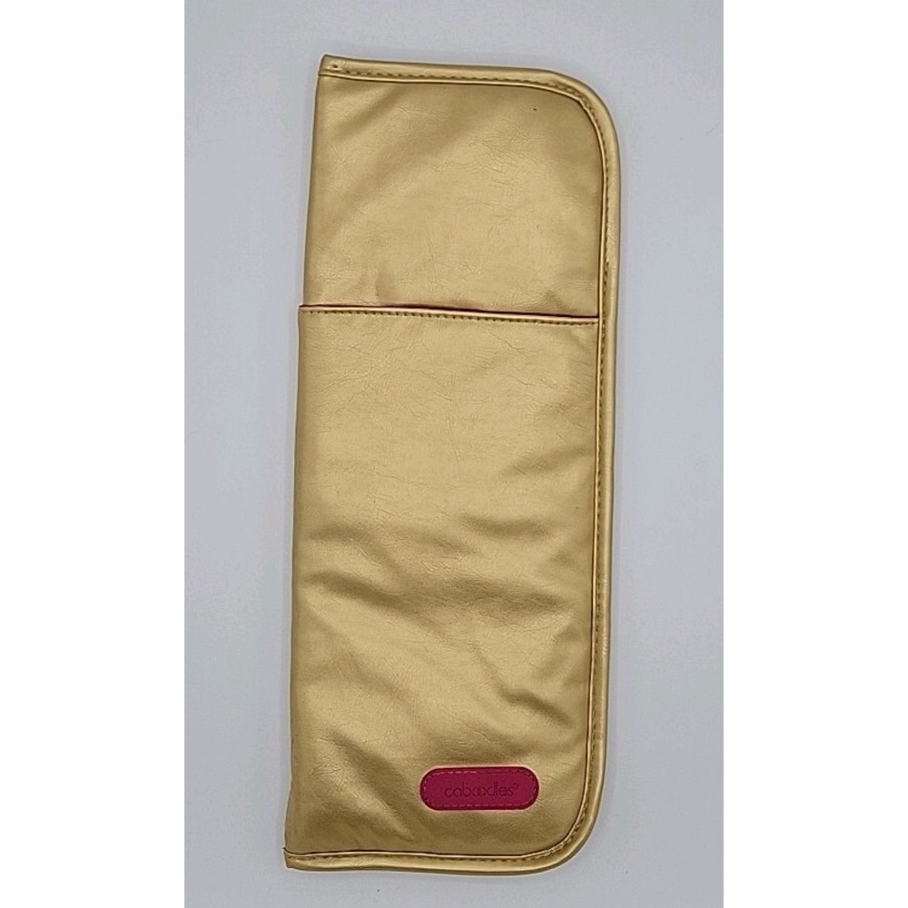 CABOODLES Soft Hot Hair Tools Sleeve Case Metallic Gold w/Pink
